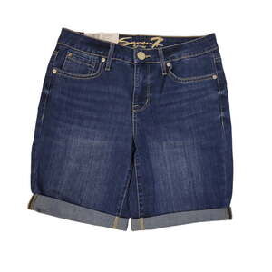 Seven7 Women's 9" Inseam Stretch Sunset Bermuda Shorts Peak, Rolled Cuff Size 6